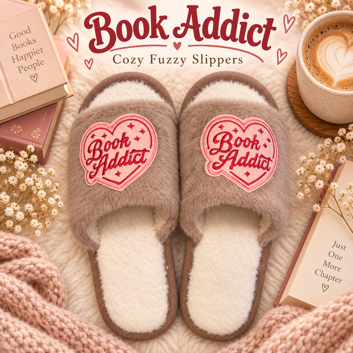 Cozy Bookish Slippers-Limited time!