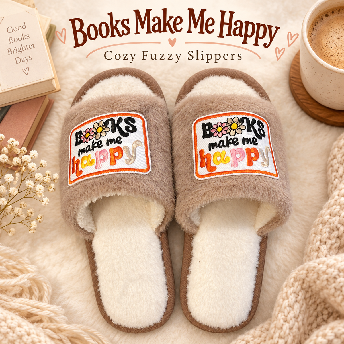 Cozy Bookish Slippers-Limited time!