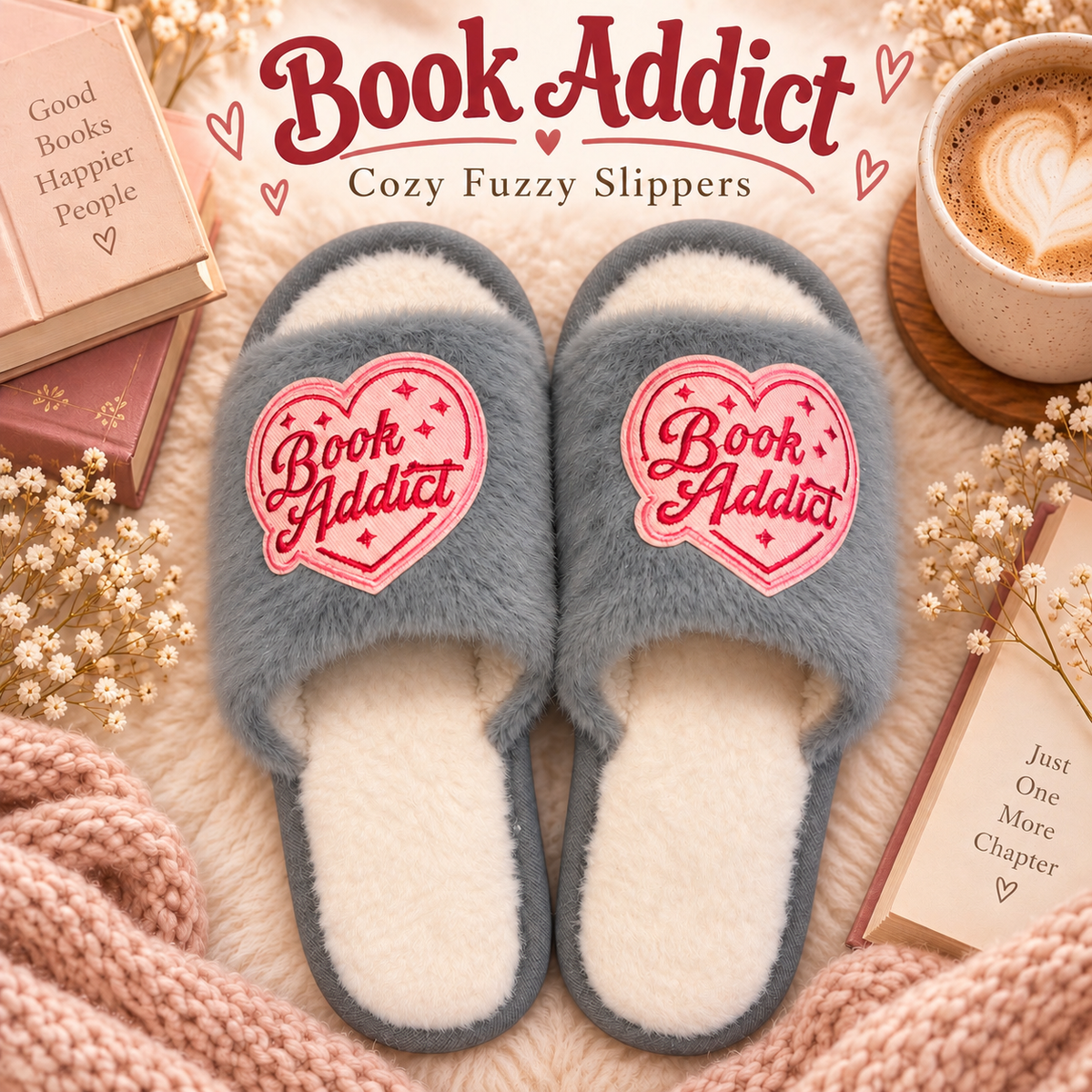 Cozy Bookish Slippers-Limited time!