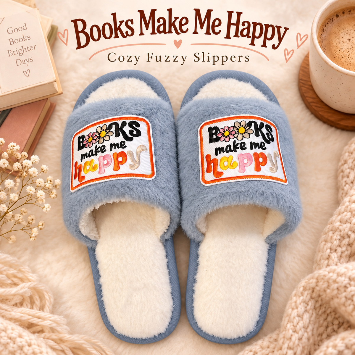 Cozy Bookish Slippers-Limited time!